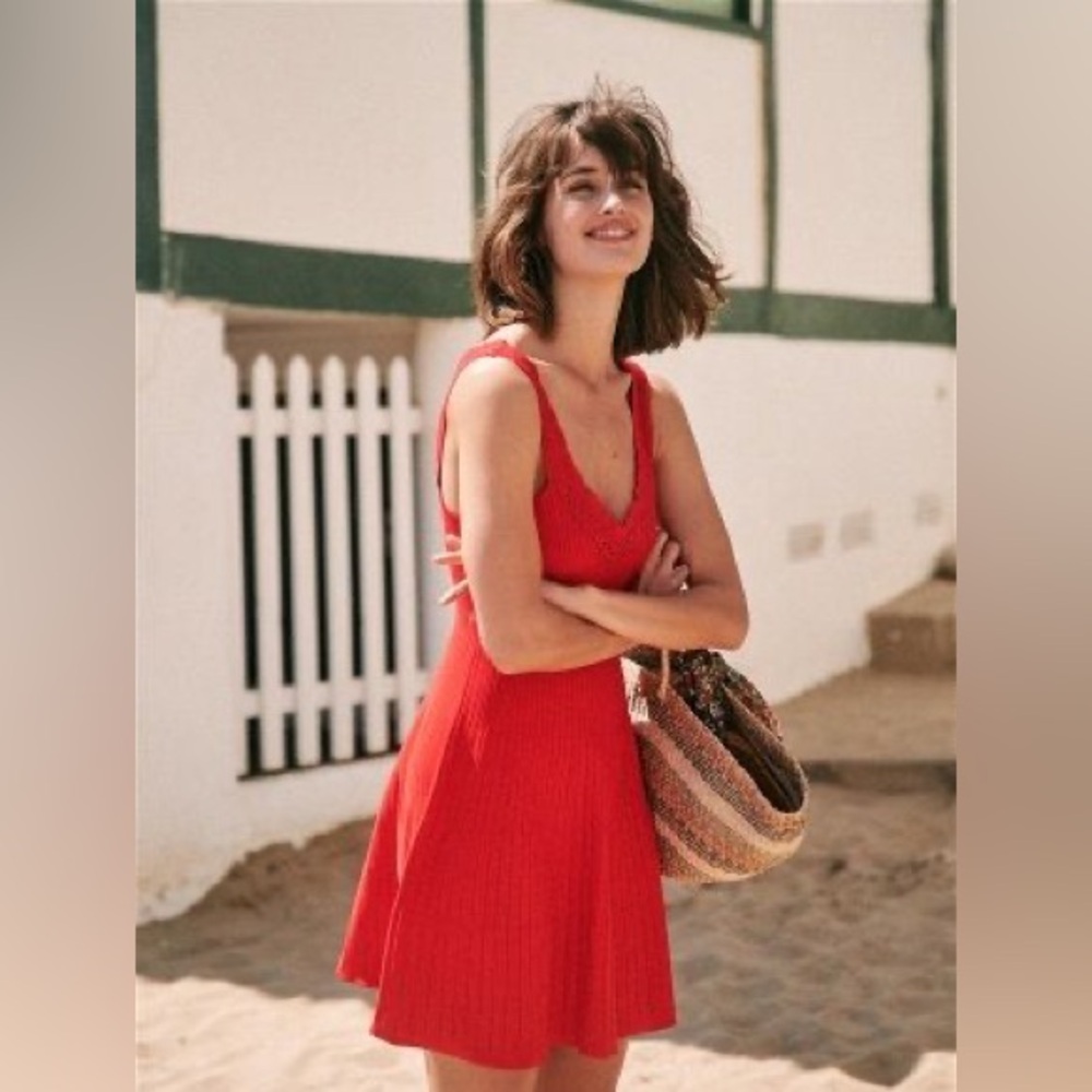 Sezane Red Mini Dress